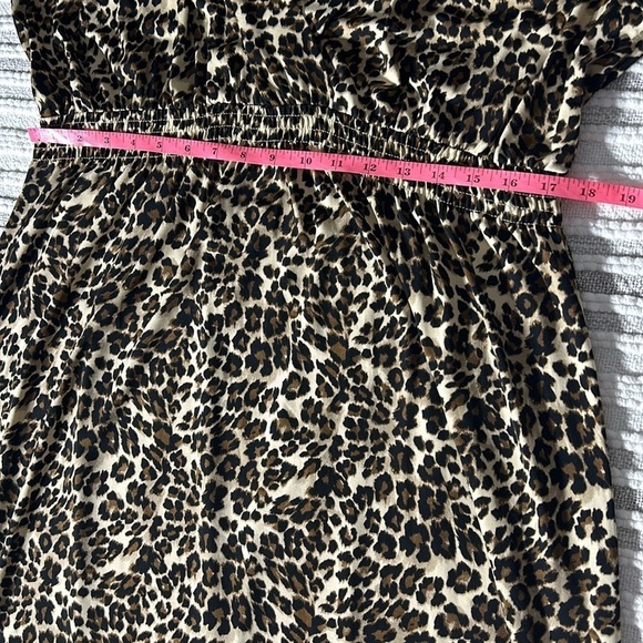 Metaphor Empire Womens Maxi Sleeveless Dress Animal Print Leopard V Neck Line XL - Picture 5 of 10